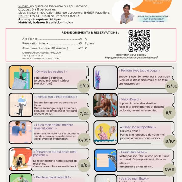 Ateliers Art-Thérapie – GRATUIT – Sur inscription